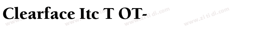 Clearface Itc T OT字体转换